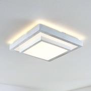 Lindby Mirco LED-loftlampe i alu, kantet, 37,5 cm