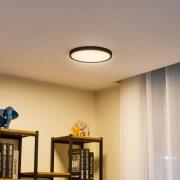 Lindby loftlampe Pravin, Ø 30 cm, 3.000 K, sort