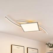 Lucande Tiaro LED-loftlampe, kantet, 56,6 cm, CCT