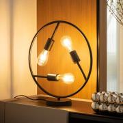 Lucande Linnard bordlampe af jern, 3 lyskilder