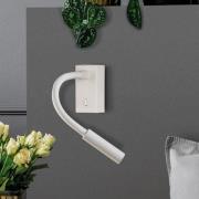 LED-læselampe Cio, afbryder, flexarm, 930, hvid