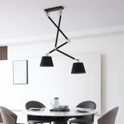 Lucande loftslampe Marvaine sort/guldfarvet, justerbar