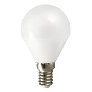 LED-pære dråbe TEMA, E14, 5W, 2.700 K, AC/DC