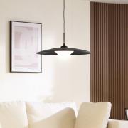 Lucande LED-hængelampe Foco, sort, metal, Ø 50 cm