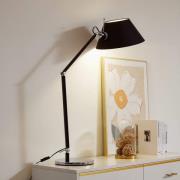 Lucande bordlampe Dansari, sort, metal, justerbar