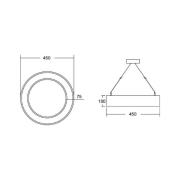 BRUMBERG Biro Circle Ring10 Ø 45 cm op/ned CA hvid 3000 K