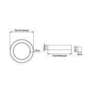 BRUMBERG Biro Circle Ring Ceiling 25W Ø60cm on/off sort 840