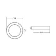 BRUMBERG Biro Circle Ring Loft Ø 75 cm 50 W tænd/sluk hvid 840