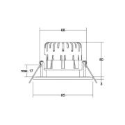 BRUMBERG LED-spot BB20 IP65 tænd/sluk-tilslutningsboks sort mat