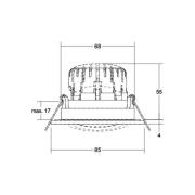 BRUMBERG BB23 LED-spot IP65 on/off-tilslutningsdåse mat nikkel