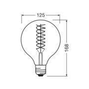 OSRAM LED Vintage 1906, G125, E27, 8,4 W, guld, 824, dim.