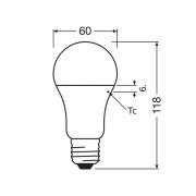 OSRAM LED Classic Star, mat, E27, 14 W, 4.000 K, 1.521 lm