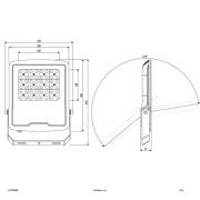 EVN Panthera udendørs LED-spot IP65 150 W 4.000 K