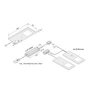 Eco-Pad F LED-underskabsbelysning, 2, 4.000 K sort