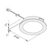 FAR 58 integreret LED-møbellys, 5 stk, 3 W 3.000 K