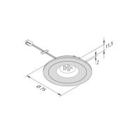 AR 68 Integreret LED-møbelspot, 4 W, sort, 4.000 K