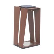 Skaal LED solcelle-lanterne med sensor, corten, 40 cm