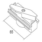 Ivela mekanisk adapter 3-faseskinne, sølv