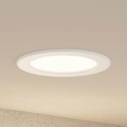 Prios LED-indbygningslampe Cadance, hvid, 17 cm, CCT, IP44