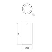 LED-downlight til overflademontering Lucea 30 W sort