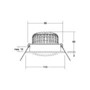 BRUMBERG Kerby-R LED-indbygningsspot, 4.000 K sort