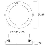 Sylvania Start 5in1 LED-downlight indb./mont. PIR