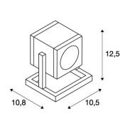 SLV Cubix I udendørs spotlight IP44 antracit