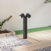 Lindby sokkellampe Othil, 2 lyskilder, 50 cm, antracit, metal