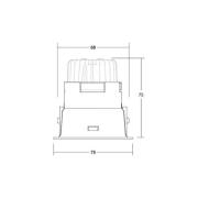 BRUMBERG LED-indbygningsdownlight Binato RC-dæmpbar 2700K hvid