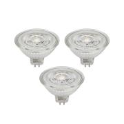 Prios LED-reflektor GU5.3 4.9W 500lm 36° klar 827 sæt med 3 stk
