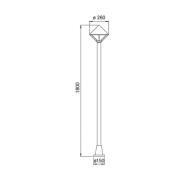 Moderne lampemast 179 i sort