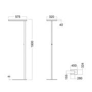 LED-standerlampe Free-F 4.000K dæmpbar sensor grå