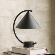 ferm LIVING genopladelig LED-bordlampe Meridian, sort, dæmpbar