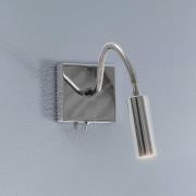 Væglampe Ojos, krom, læselampe, justerbar, 33 cm, G9