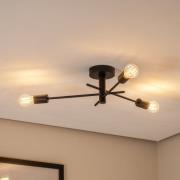 Loftlampe Garos, sort, stål, 3 lyskilder