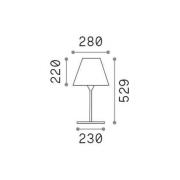 Ideal Lux Arcadia udendørs bordlampe, antracit, højde 53 cm