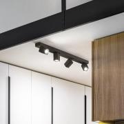 Ideal Lux Rudy Square loftspot, sort, 4 lyskilder, metal