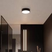 Loftlampe Cleo, Ø 20 cm, IP54, sort, metal, E27