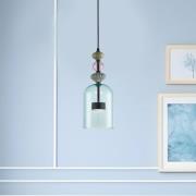 LED-hængelampe Arte, lampeskærm glas, blå, Ø 16 cm, 12 W