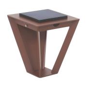 LED-solcellelampe Metro med sensor, corten