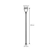 Lucande LED udendørslampe Filor, sort, aluminium, 250 cm