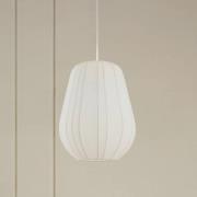 Lindby hængelampe Helin, hvid, Ø 30 cm, stof