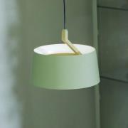LOOM DESIGN LED-hængelampe Cookie, grøn, aluminium Ø 15 cm