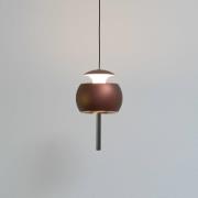 LOOM DESIGN LED-hængelampe Parachute, brun, Ø 9,6 cm, aluminium