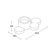 Chio loftlampe, hvid, gips, 25 cm lang, GX53