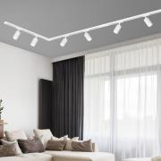 RAIL 230 V skinnesystem, hvid, 6 spots 2,25 m hjørnestik