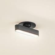 Lindby LED-indbygningslampe Eldrin, sort, metal, 13,1 cm