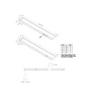 LED-underskabsbelysning ModuLite F, aluminium, 120 cm, 4.000 K Alumini...