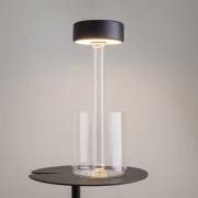 Maytoni genopladelig LED-bordlampe AI Collaboration, glas, sort