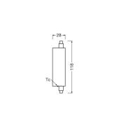 OSRAM LED-pære R7s 20W rør 3.000K 300°